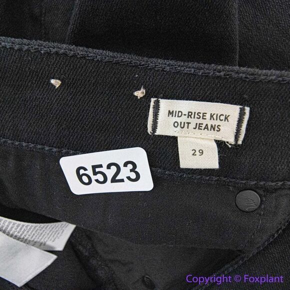NEW Madewell‎ Kick Out Crop Jeans in Black Rinse Wash, 29 - Picture 11 of 14